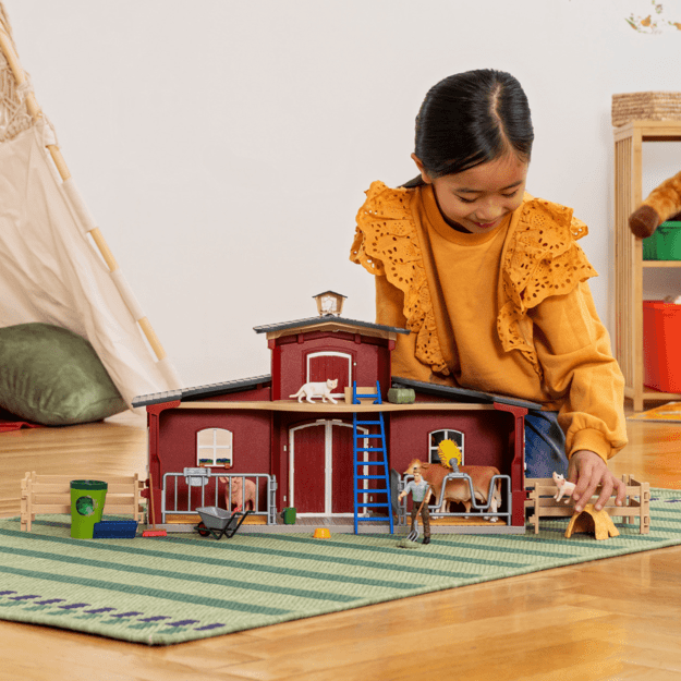 Schleich - Farm World - Red Barn with Animals and Accessories (42606)