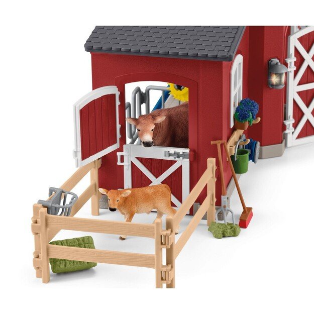 Schleich - Farm World - Red Barn with Animals and Accessories (42606)