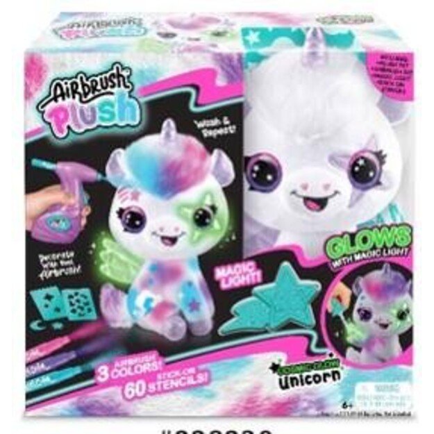 Airbrush Plush - Glow in the Dark Unicorn (1274)