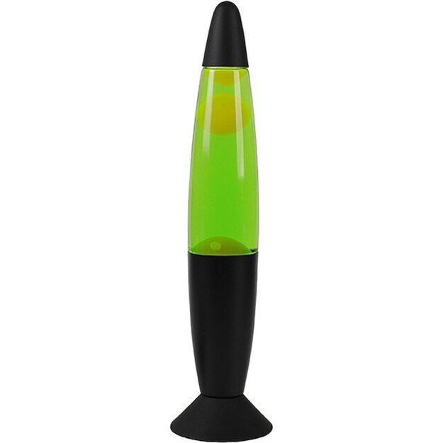 iTotal - LED Lava Lamp w/Green Light - Black Base and White Wax (XL2681)