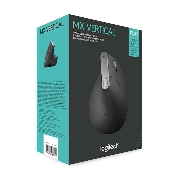 Logitech - MX Vertical Advanced Ergonomic Mouse Graphite