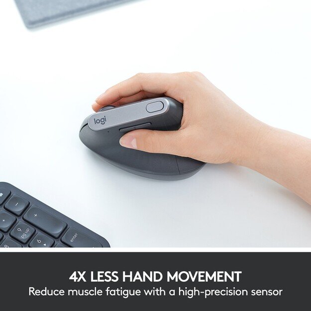 Logitech - MX Vertical Advanced Ergonomic Mouse Graphite