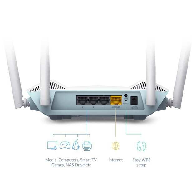 D-Link - EAGLE PRO AI AX1500 Smart Router AX1500 R15, Wi-Fi 6