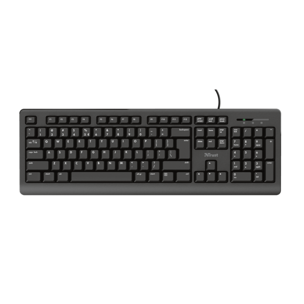 Trust - Keyboard and Mouse 4-in-1 Home Office Set, Black (Nordic)