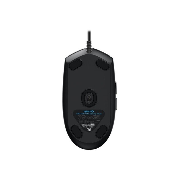 Logitech - G203 LIGHTSYNC Gaming Mouse Black