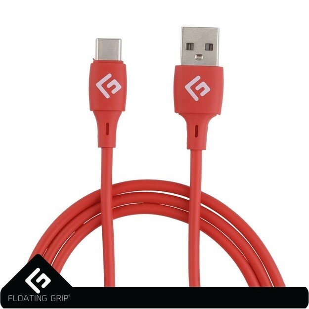 Floating Grip 0,5M Silicone USB-C Cable (Red)