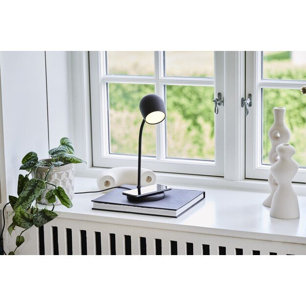 Kreafunk - Ellie - Lamp with wireless charger - Black (KFEW02)