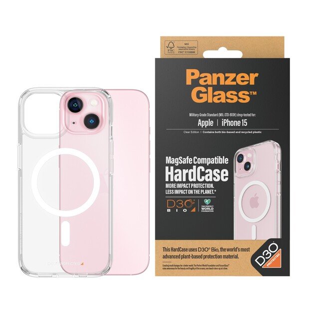 PanzerGlass - HardCase MagSafe Compatible with D3O iPhone 15