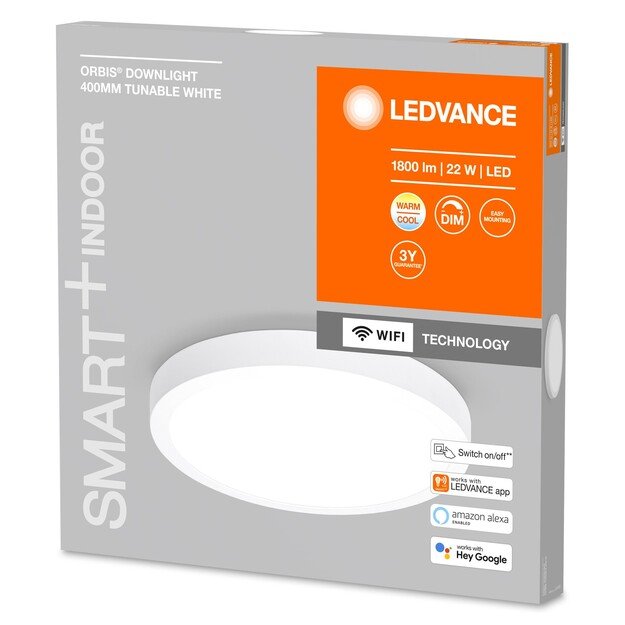 Ledvance - Smart+ Downlight Surface - Turnable White 40cm - Wi-Fi