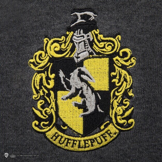 Harry Potter - Hufflepuff - Grey Knitted Sweater - Small