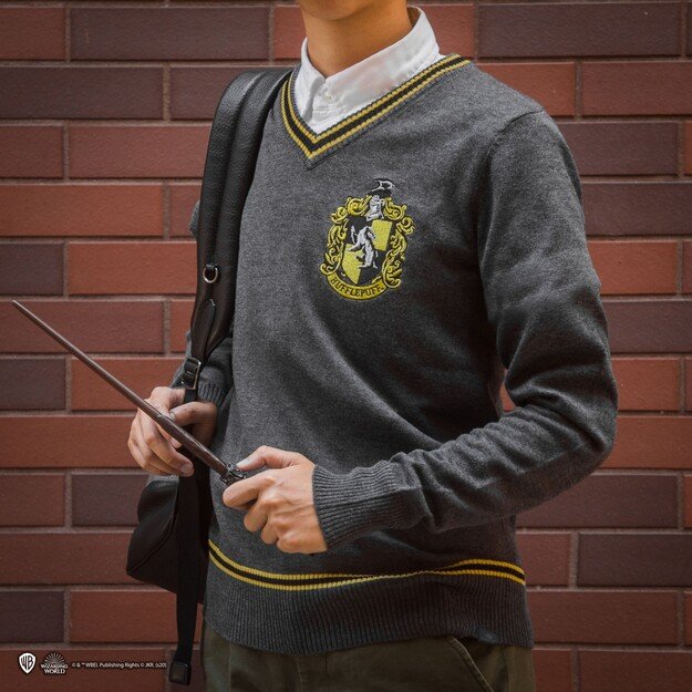 Harry Potter - Hufflepuff - Grey Knitted Sweater - Small