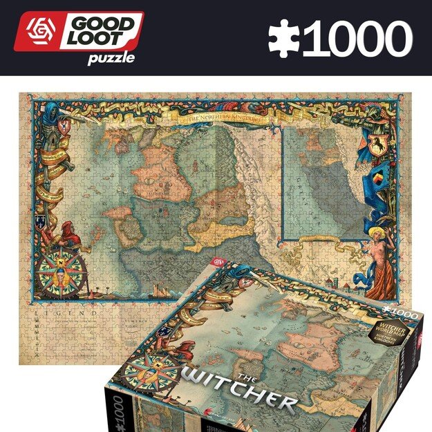 GAMING PUZZLE: THE WITCHER 3 THE NORTHERN KINGDOMS PUZZLES - 1000