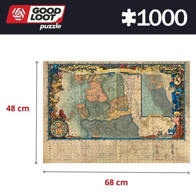 GAMING PUZZLE: THE WITCHER 3 THE NORTHERN KINGDOMS PUZZLES - 1000