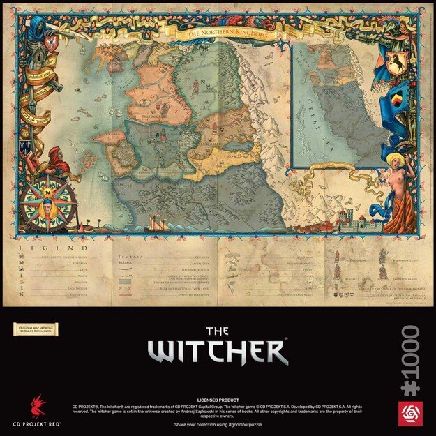 GAMING PUZZLE: THE WITCHER 3 THE NORTHERN KINGDOMS PUZZLES - 1000