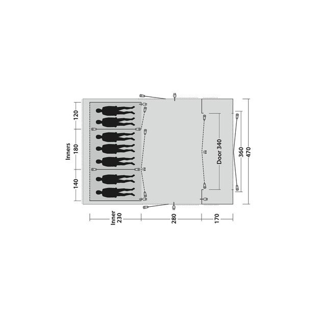 Outwell - Vermont 7PE Tent 2023 - 7 Person (111207)