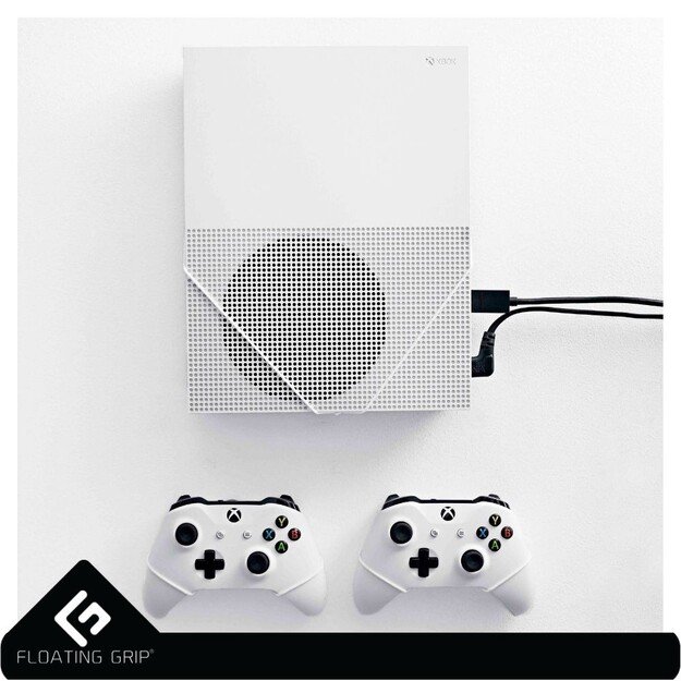 Floating Grips Xbox One S and Controller Wall Mounts - Bundle (White)