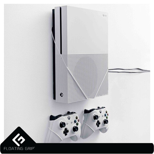 Floating Grips Xbox One S and Controller Wall Mounts - Bundle (White)