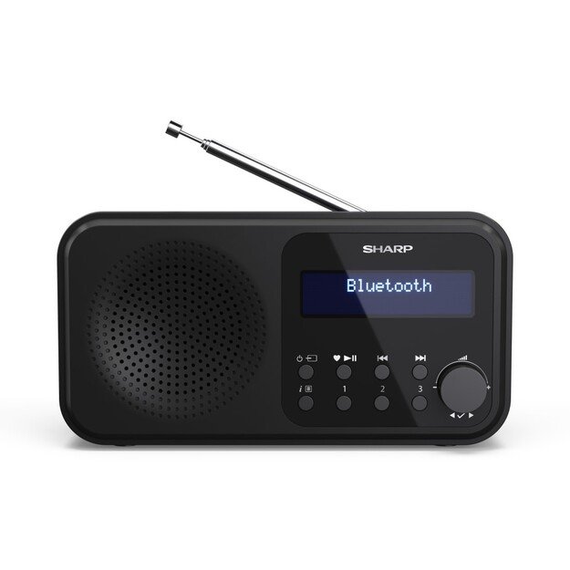 Sharp - Tokyo Portable Digital and FM Radio - Black Midnight