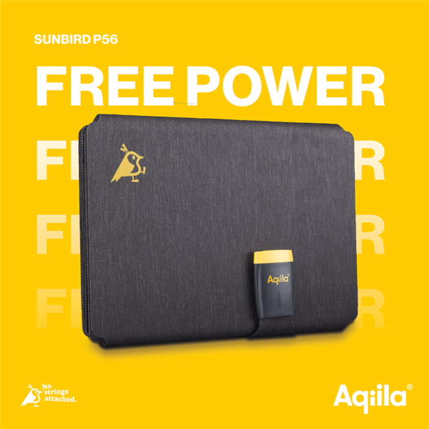 Aqiila - Sunbird P56 - Foldable solar charger with USB-C port