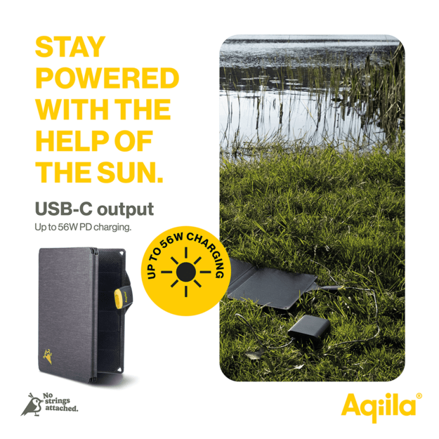 Aqiila - Sunbird P56 - Foldable solar charger with USB-C port