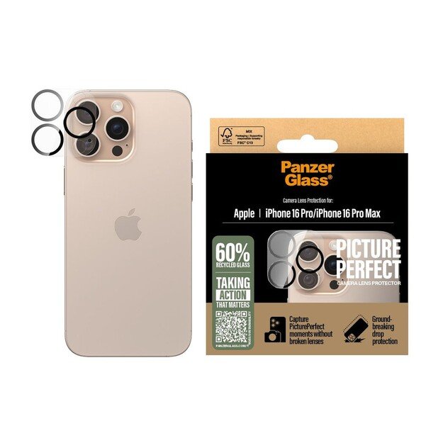 PanzerGlass - Lens Protector - iPhone 16 Pro/iPhone 16 Pro Max - PicturePerfect