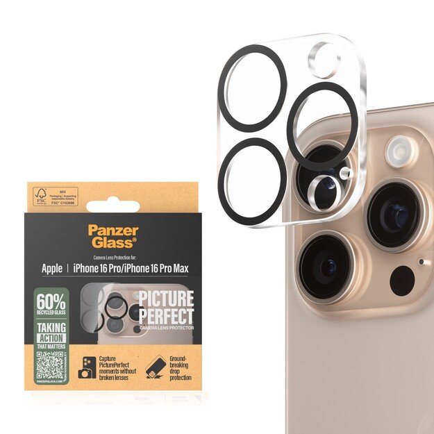 PanzerGlass - Lens Protector - iPhone 16 Pro/iPhone 16 Pro Max - PicturePerfect