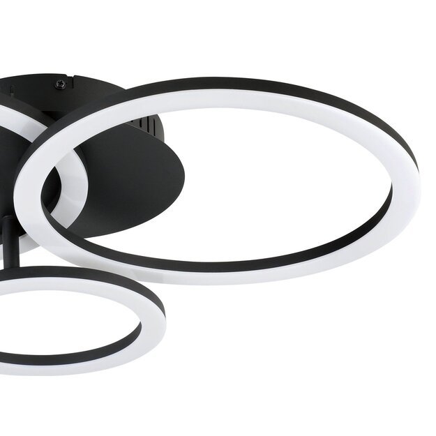 EGLO - Paranday-Z ceiling lamp w/circles black 54.5x44.5 - TW - Zigbee, Bluetooth