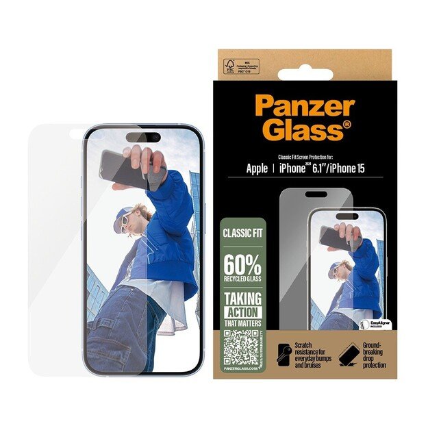 PanzerGlass - Screen Protector - iPhone 16 - Classic Fit