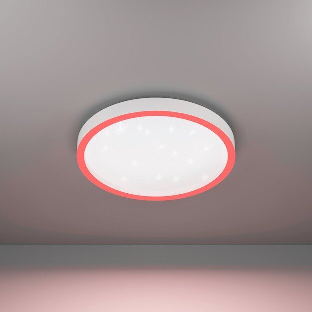 EGLO - Montemorelos-Z loft lamp white w/crystal effect Ø42 - RGB + TW - Zigbee, Bluetooth