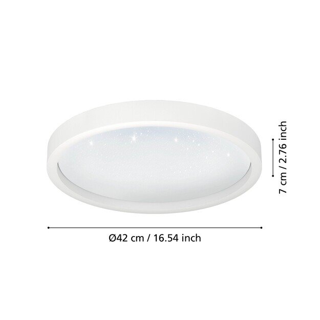 EGLO - Montemorelos-Z loft lamp white w/crystal effect Ø42 - RGB + TW - Zigbee, Bluetooth