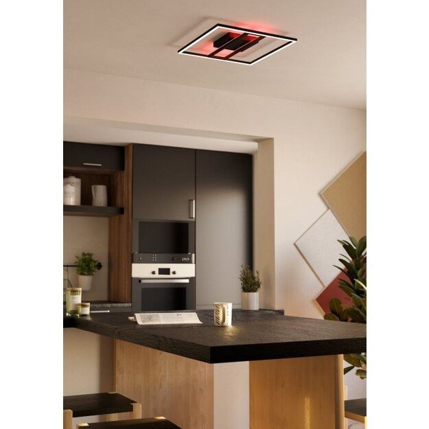 EGLO - Calagrano-Z ceiling lamp black 45x45 - RGB + TW - Zigbee, Bluetooth