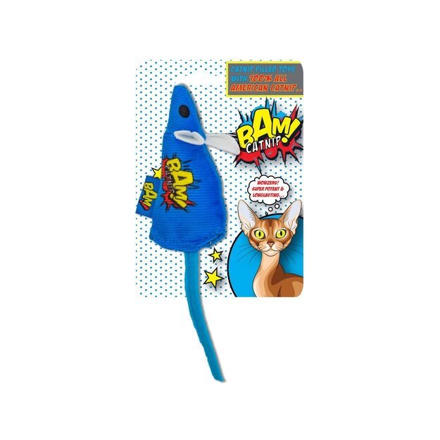 BAM! - Toy with Catnip - 10 cm - Mouse Blue - (503319005954)