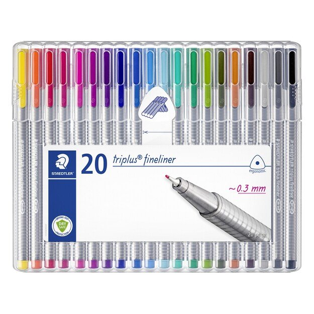 Staedtler - Triplus Fineliner in wallet, 20 pcs (334 SB20)