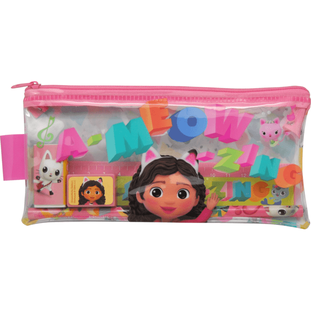 Kids Licensing - Filled Transparent Pencil Case - Gabbys Dollhouse (033708155)