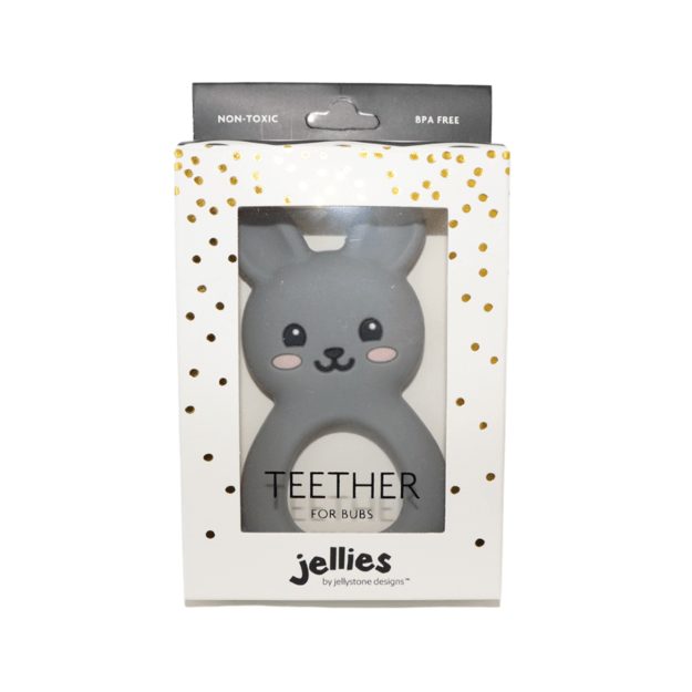 Jellystone Designs - Bunny Teether - soft grey (JSD0382)