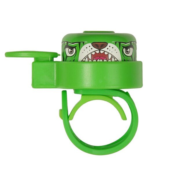 Crazy Safety - Green Tiger Bicycle Bell for Kids - Green - Unisize