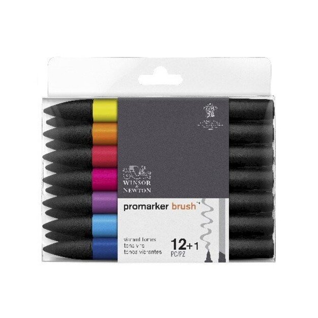 Winsor & Newton - Promarker bruch vibrant (12+1 pcs) (837445)