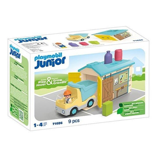 Playmobil - JUNIOR: Construction Truck with Garage  (71686)