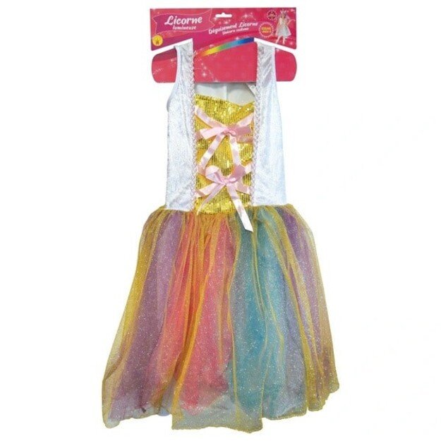 Rubies - Bright Unicorn dress and headband (5-7 years)