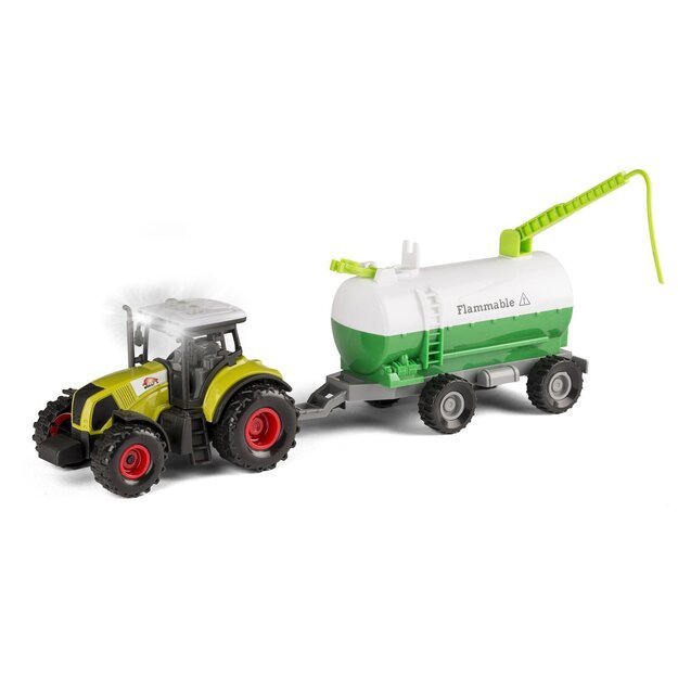Bull - Tractor with large trailer 1:32, assorted (41856)