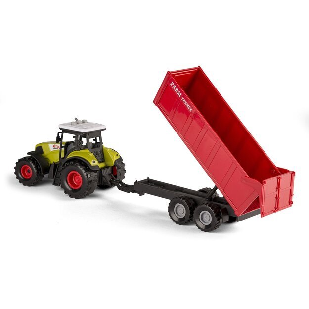 Bull - Tractor with large trailer 1:32, assorted (41856)
