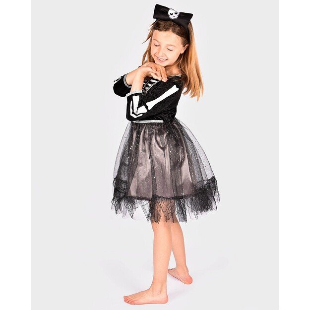 Den Goda Fen - Skeleton Dress w. Headband (134-140 cm) (F77734)