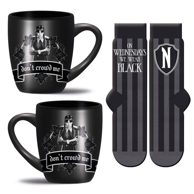 Pyramid International - WEDNESDAY MUG & SOCK SET - Black - UK sizes 3-8 (EU 36-41)