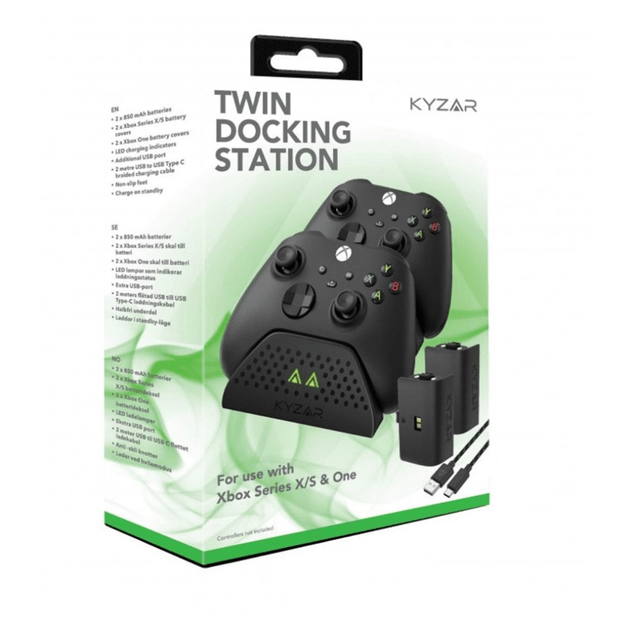 Kyzar Twin Docking Station for Xbox Series X/S - Tilbehør til spillekonsol - Microsoft Xbox One