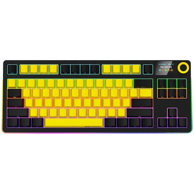 Gaming Keyboard LORGAR LRG-KBP70TKLW-YL-US