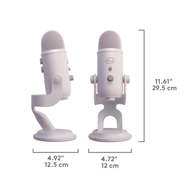 Blue - Mic Yeti Aurora Collection USB Mic White Mist