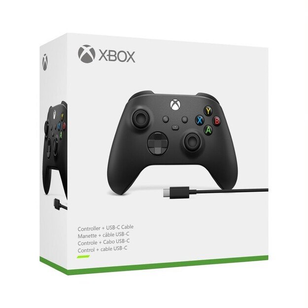 Microsoft Xbox X Wireless Controller Black + USB PC Cable