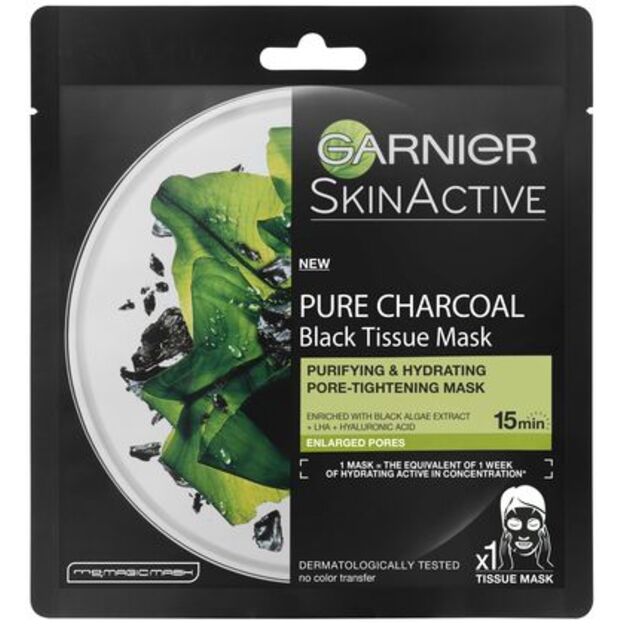 Garnier - Face Pure Charcoal Black Tissue Mask Black Algae - Bundle