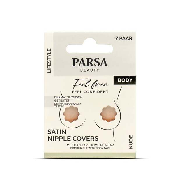 Parsa - Satin Nipple Covers 7 pcs - Nude