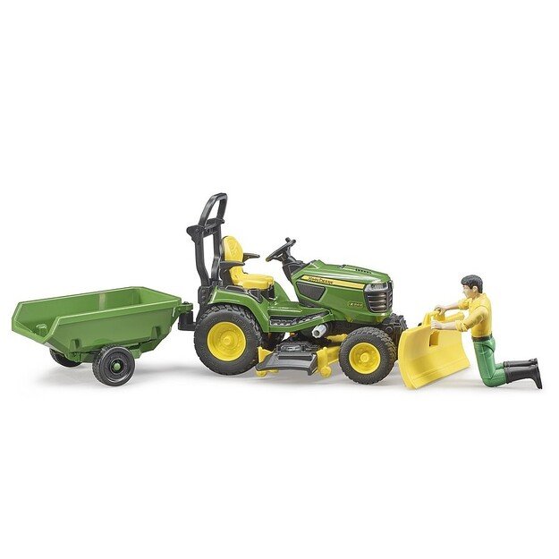 Bruder -  BWorld John Deere Lawn Tractor with trailer and gardener (62104)